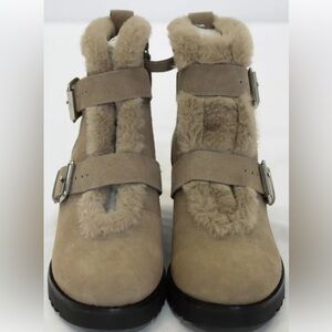 New Violet and Red Hailey Booties Gray  Sz 8.5  New Without a Box No Flaws Seen